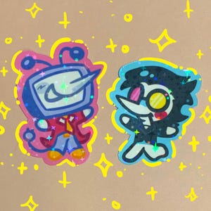 2x1in Tenna and Spamton Stickers