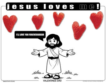 Valentinstag Snack Malvorlage | Kinderaktivität (PDF Download)