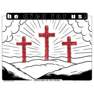 Easter - The Cross SNACKTIVITY! Printable Bible Coloring Page for Kids - Just Add SNACKS!!