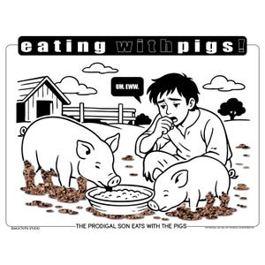 The Prodigal Son SNACKTIVITY! Printable Bible Coloring Page for Kids - Just Add SNACKS!!