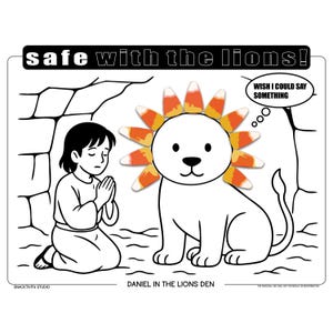 Daniel in the Lions Den SNACKTIVITY! Printable Bible Coloring Page for Kids - Just Add SNACKS!!