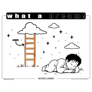 Jacob's Ladder SNACKTIVITY! Printable Bible Coloring Page for Kids - Just Add SNACKS!!