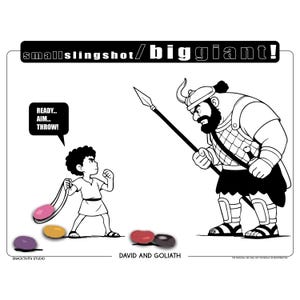 David and Goliath SNACKTIVITY! Printable Bible Coloring Page for Kids - Just Add SNACKS!!