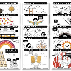 Old Testament Bible Coloring Pages – Kids SNACKTIVITY! Printable Bundle