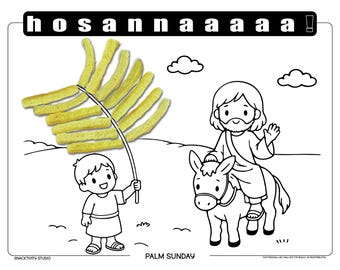 Palmsonntag Malseite - Ausmalbild zum Malen und Malen zum Ausdrucken