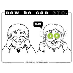 The Blind Man SNACKTIVITY! Printable Bible Coloring Page for Kids - Just Add SNACKS!!