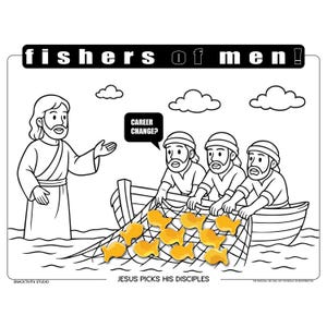 Fishers of Men SNACKTIVITY! Printable Bible Coloring Page for Kids - Just Add SNACKS!!