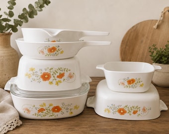 Vintage CorningWare Wildflower Cookware