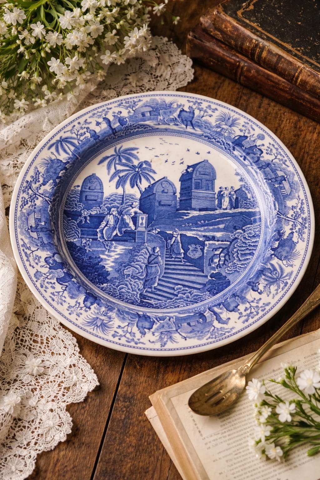 The Spode Blue Room Collection 陶器皿 Blue Room Traditions Set of 6 Plates | Spode