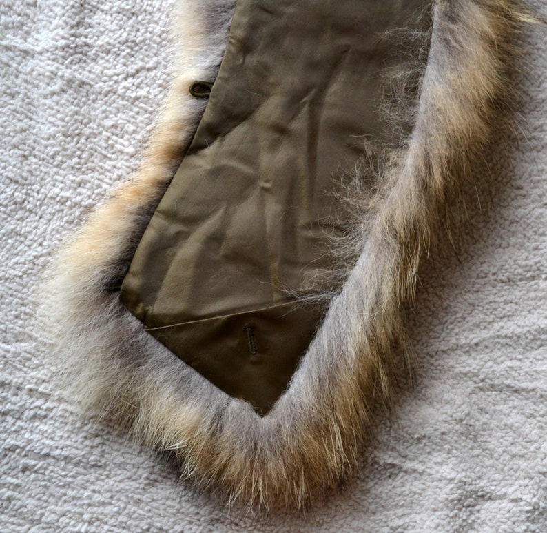 Genuine Real Raccoon Fur Collar Raccoon Scarf Detachable - Etsy