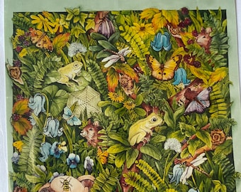 DIY Fabric Painting Made Easy Pre Drawn cotton canvas, pillow Frogs Butterfly Dragonfly Flowers Tropical