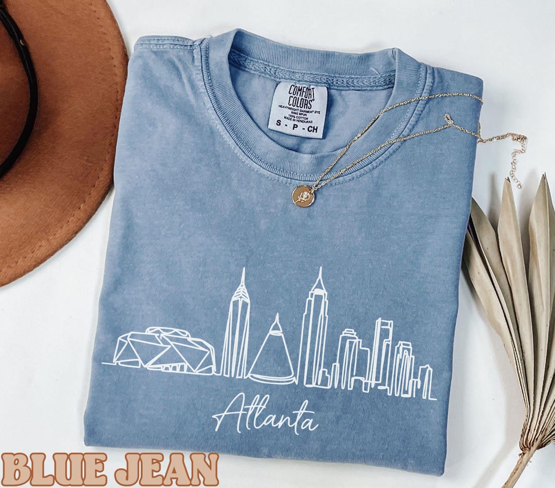 Atlanta Georgia Skyline Comfort Colors Shirt, Atlanta GA T-shirt ...