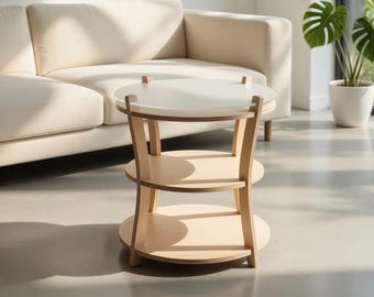 Minimalistic End Table, Minimalist Coffee Table and Night Stand