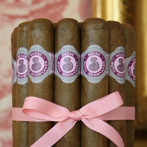 16 Cigar Bands - Custom Printed Pink Labels - Regal Baby Girl