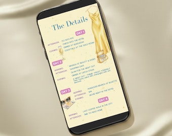 Como Perder Seu Sobrenome em _ Dias | Roteiro ou Convite para Despedida de Solteira (VERSÃO PARA CELULAR) - Modelo Editável do Canva | Tema Frost Yourself