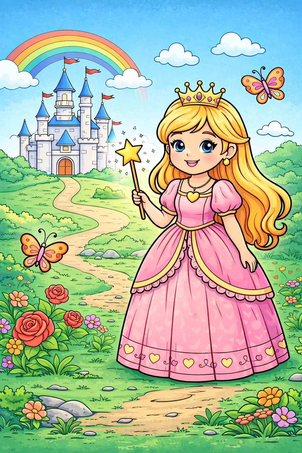 Princess Coloring Sheet! - Etsy