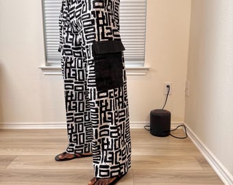 Men Cargo pants (Ankara/Aso-oke)