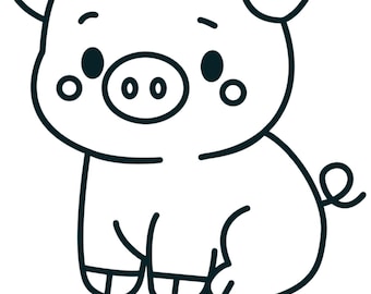 Farm Animals Coloring Pages for Kids | Printable Farm Coloring Book | Preschool Activity | Digital Download