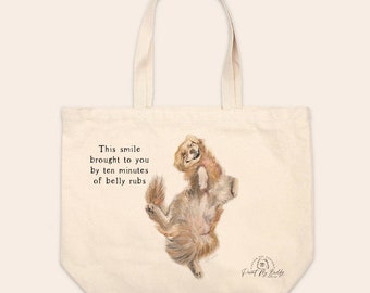 Jumbo Tote Bag - Golden Retriever - Post Belly Rub