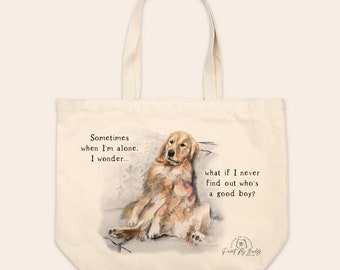 Jumbo Tote Bag - Golden Retriever - Who's the good boy?