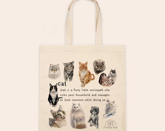 Simple Tote Bag - Cats