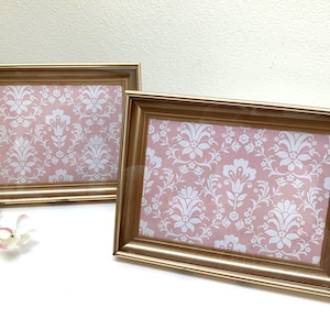 FRAMES 5 x 7 SET van 2 gouden INZET-foto/diorama, glazen voorkant, vlekken zoals gelezen/foto's