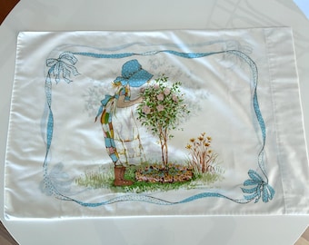 RARE Vintage 70s Holly Hobbie Curtains Twin Bedspread Pillow Sham
