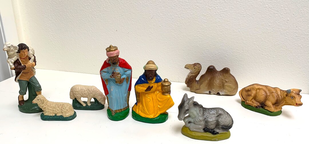 Vintage Nativity Set REPLACEMENT Figures Made in Western Etsy
