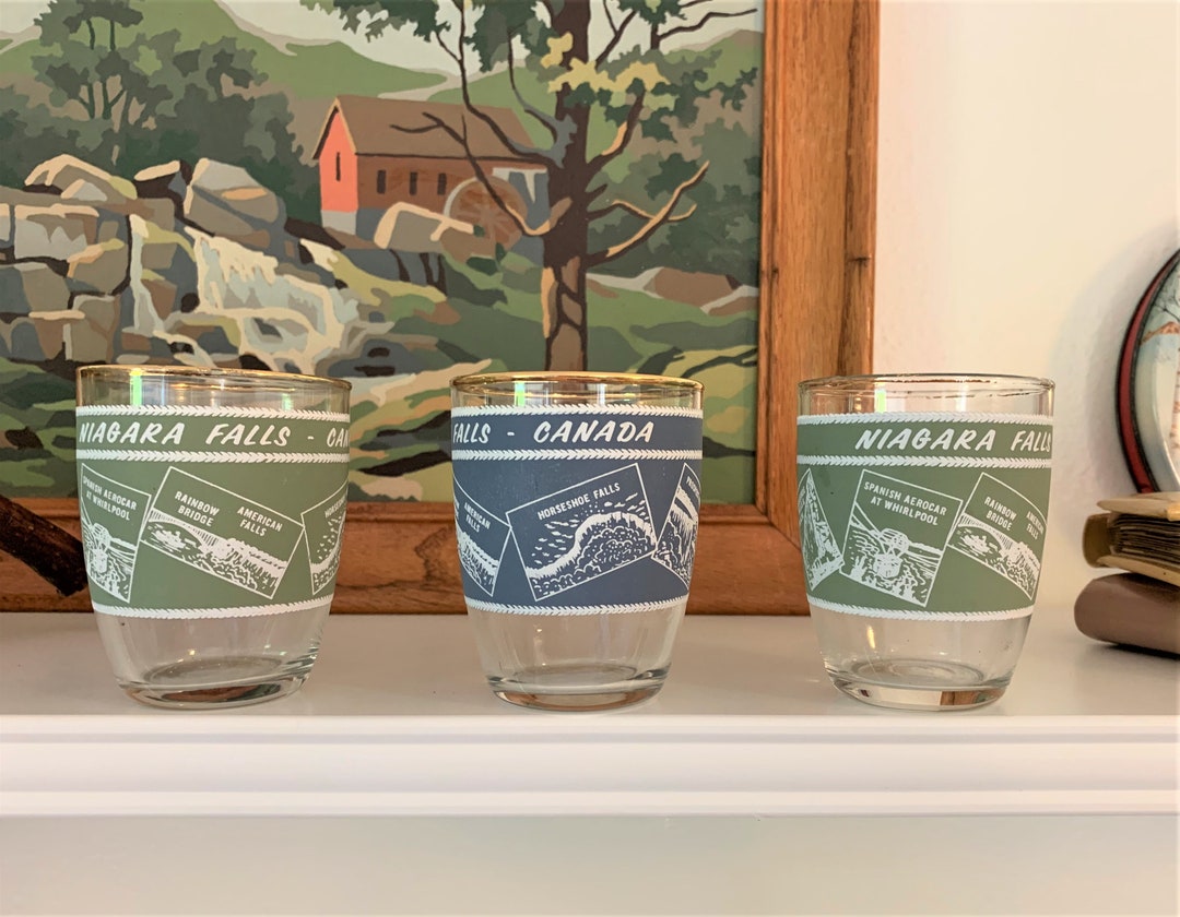 SET of 3 Small SHOT Glasses 1950's Vintage Souvenirs From Etsy