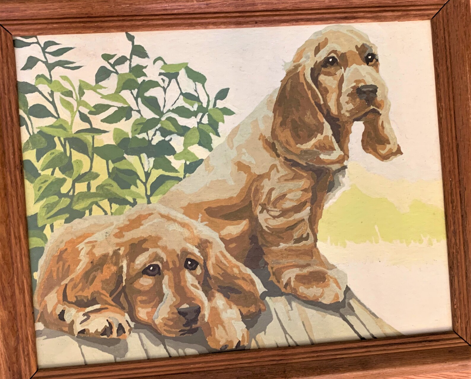 Large Vintage Paint by Number DOGS Cocker Spaniels Etsy