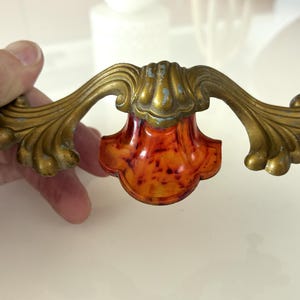Drawer Pulls (15) Amber Bakelite/Celluloid Waterfall Furniture Hardware Drawer Pulls
