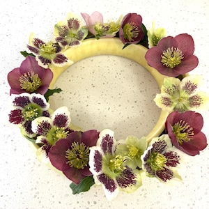 SELTENE Stiefmütterchen Ring Beswick Keramik Blumenhalter, Einzigartige Runde Vase Tisch Display, Gelbe Keramik mit Glasur Fabelhaft !!