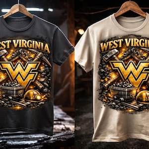 West Virginia Mountaineers Coal Rush PNG | Mining Pride-grafik (digital nedladdning) WV T-shirtdesign