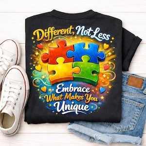 Autismus Awareness Puzzlestück SVG | Unterschiedliche nicht weniger Design (Digitaler Download)