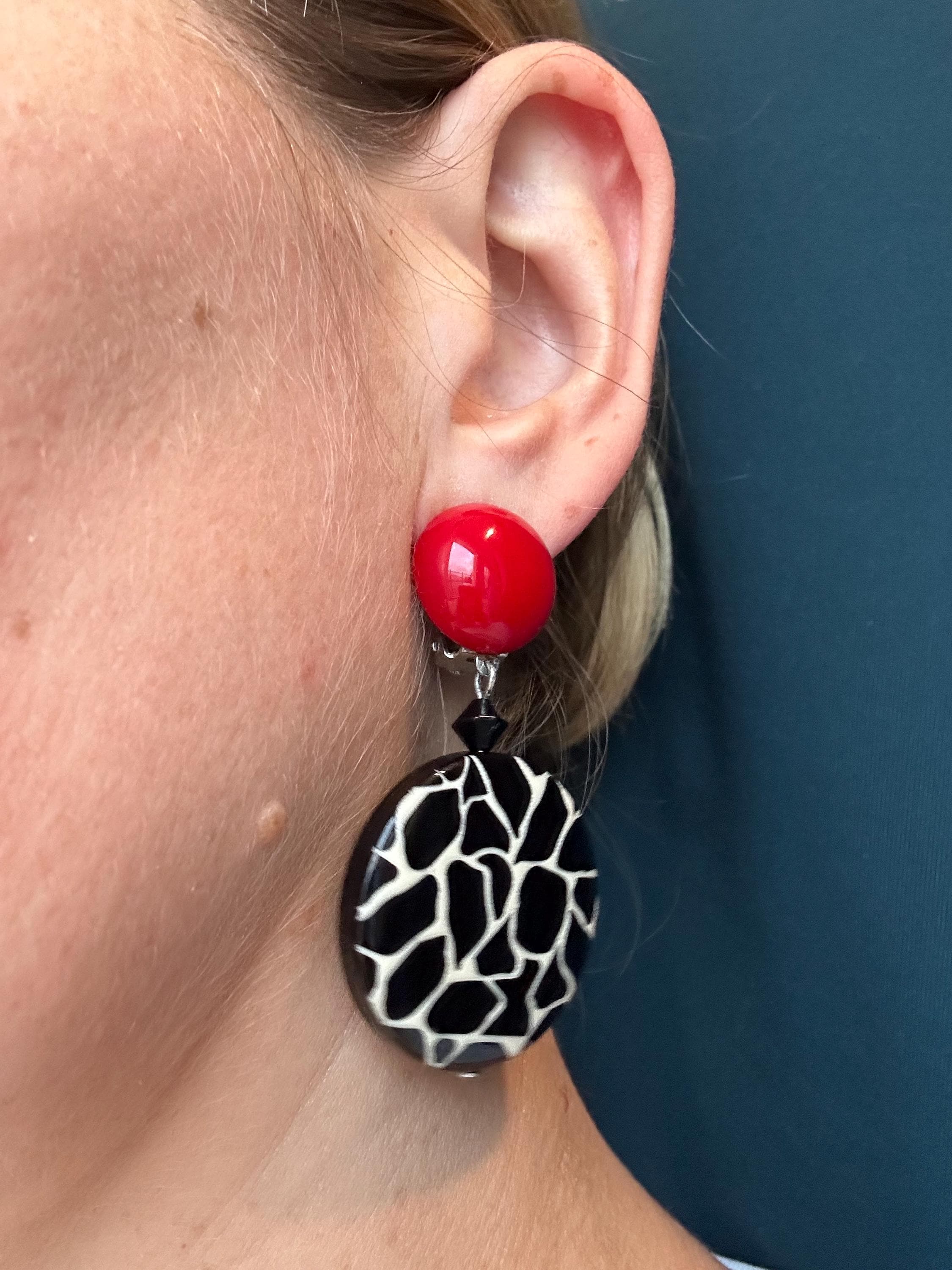 花モチーフ ブローチとイヤリングのセット　Angela Caputi Clip on Earrings Angela Caputi - Etsy