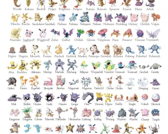 Custom Gen 1 Pokémon – Any Kanto Region – 3 Inch 3D