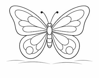 Butterfly Colouring Page – Neuroaffirming Printable Line Art