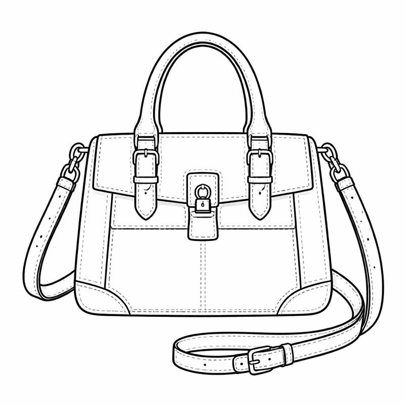 Printable Handbag Design Handbags Coloring Page - Etsy UK