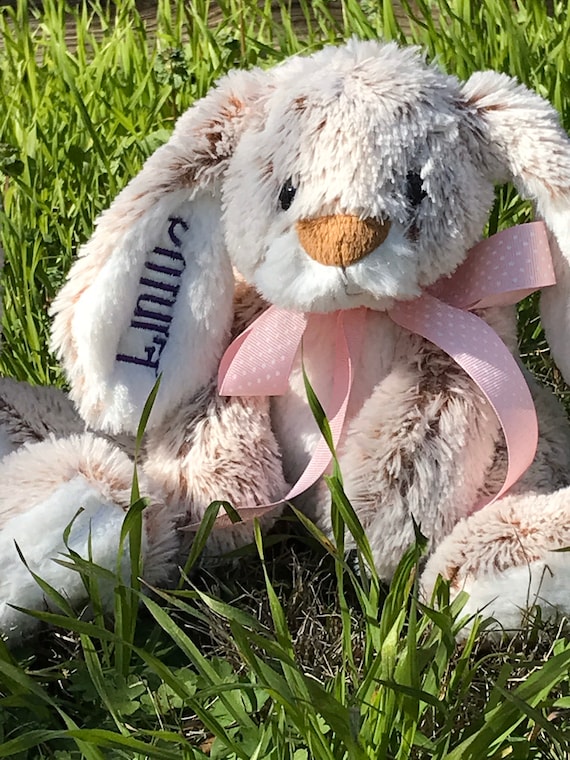 Personalized Easter Bunny: Embroidered Name, Baby's First Easter Basket