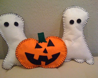 Custom Embroidered Halloween Pillow Shapes, halloween fun, pillow accent, halloween decor, felt pillows, personalized pillow, trick or treat