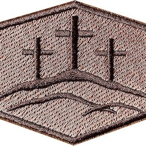 Three Crosses Patch Embroidery Patches for Backpacks Bags Vest Dog Harness