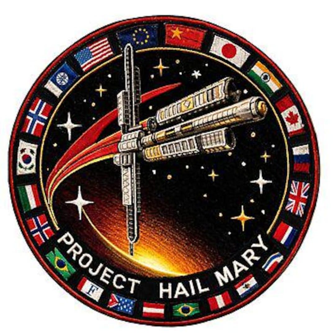 Project Hail Mary Embroidered Iron on Patch Space Mission Rocket Patch ...