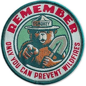 Officially Licensed Smokey Bear Patch