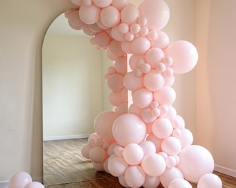 Blush Pink Balloon Garland Kit | Pastel Balloons | Bachelorette, Baby Shower, Birthday Party, Princess Party Decor