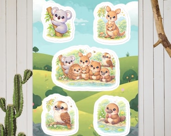 Australian Native Animals Sticker Sheet Set