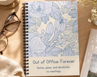 Retirement Notebook, New Retiree Gift, Bucket List Planner & Gratitude Journal