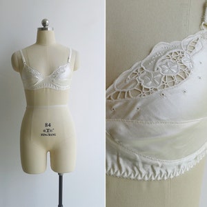 Vintage NOS New Victoria's Secret White Ivory Satin Second Skin Lace Padded  Push up Bridal Bra 34B Wedding -  New Zealand