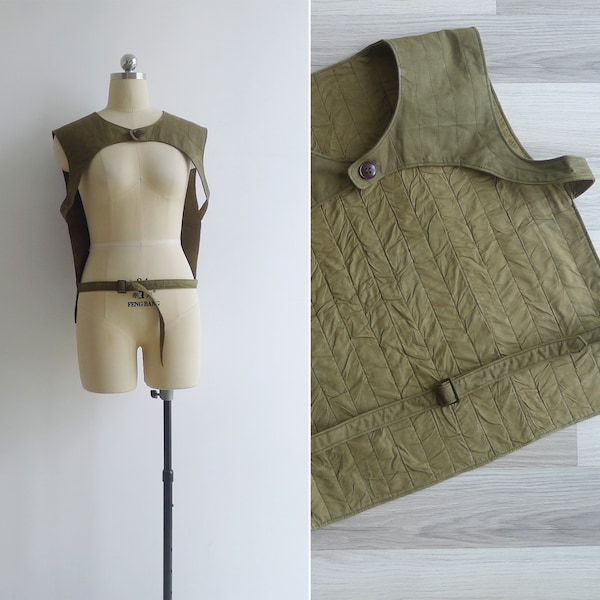 VENTE - gilet matelassé en toile militaire excédentaire vintage des années 50 et 60 S M L