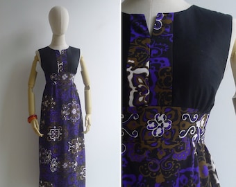 Vintage '70s 'Moana Kai' Hawaiian Empire Waist Maxi Dress XS