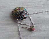 Vintage 80 39 s 39 Mosuo 39 Tibetan Ethnic Snuff Bottle Silver Necklace
